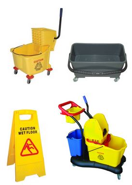 Mop Buckets and Floor Signs