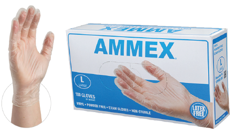 Ammex Vinyl Exam Grade Gloves