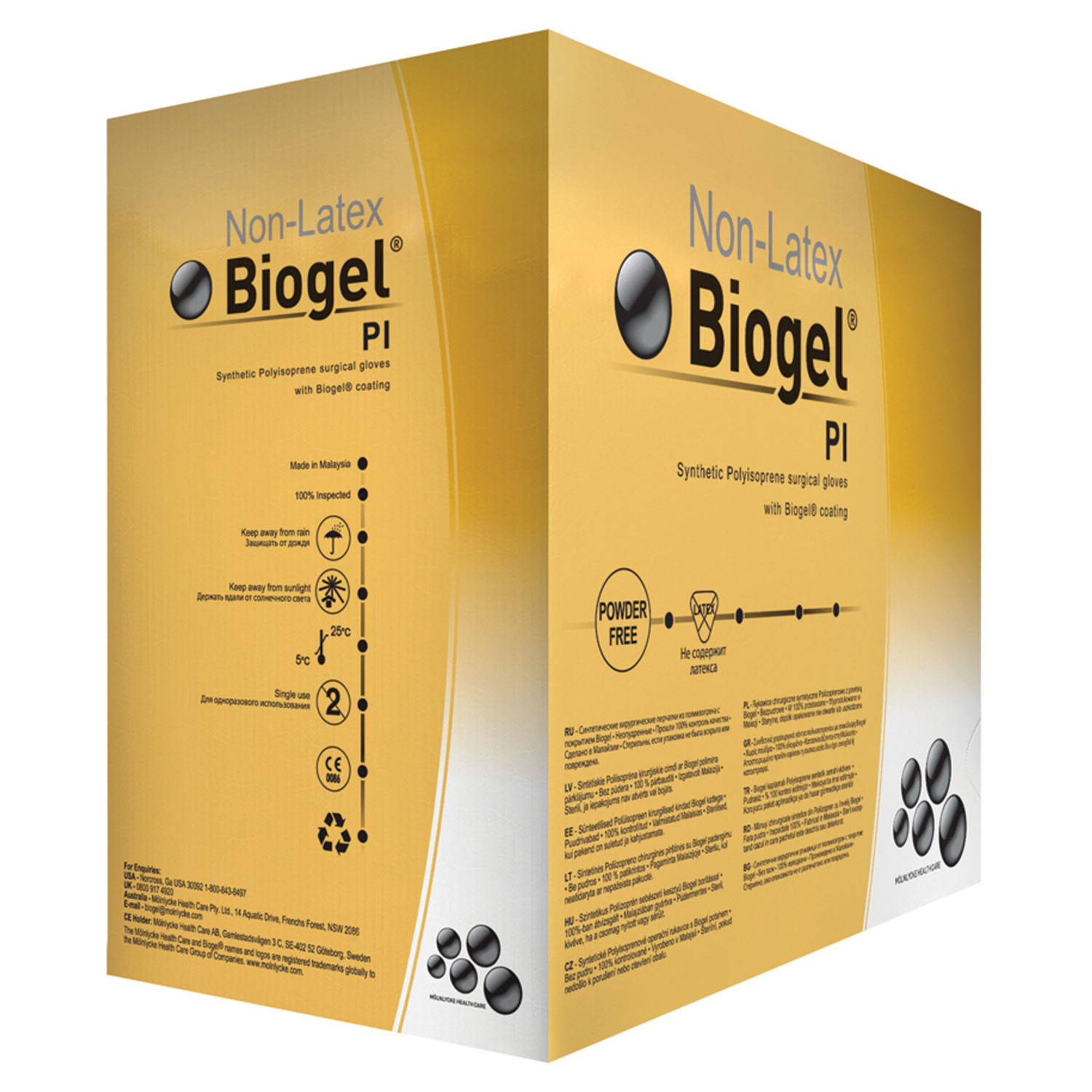 MOLNLYCKE BIOGEL PI GLOVES : 40865 BX   $202.71 Stocked