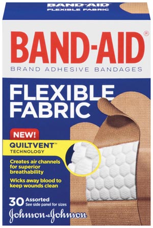 J&J BAND-AID FLEXIBLE FABRIC ADHESIVE BANDAGES : 004430 CS $110.95 Stocked