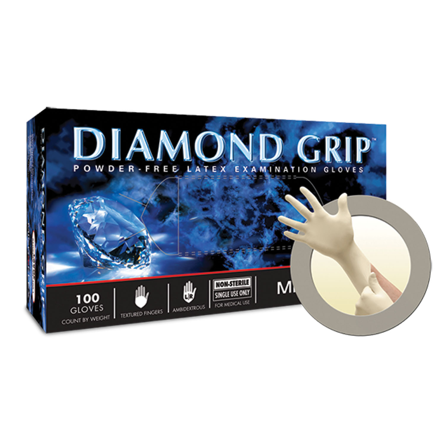 ANSELL MICROFLEX DIAMOND GRIP POWDER-FREE LATEX EXAM GLOVES : MF-300-L CS $121.82 Stocked