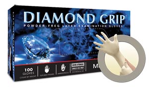 ANSELL MICROFLEX DIAMOND GRIP POWDER-FREE LATEX EXAM GLOVES : MF-300-S CS