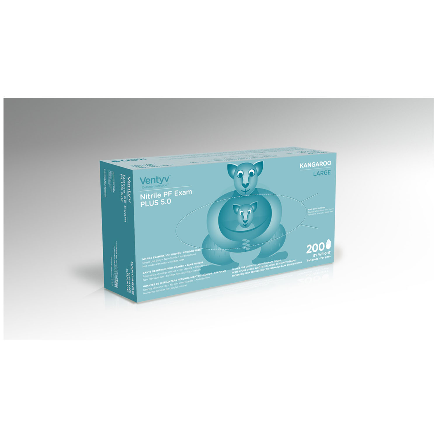 VENTYV NITRILE POWDER FREE EXAM GLOVE PLUS 5.0 (KANGAROO) : 10336103 CS   $105.86 Stocked