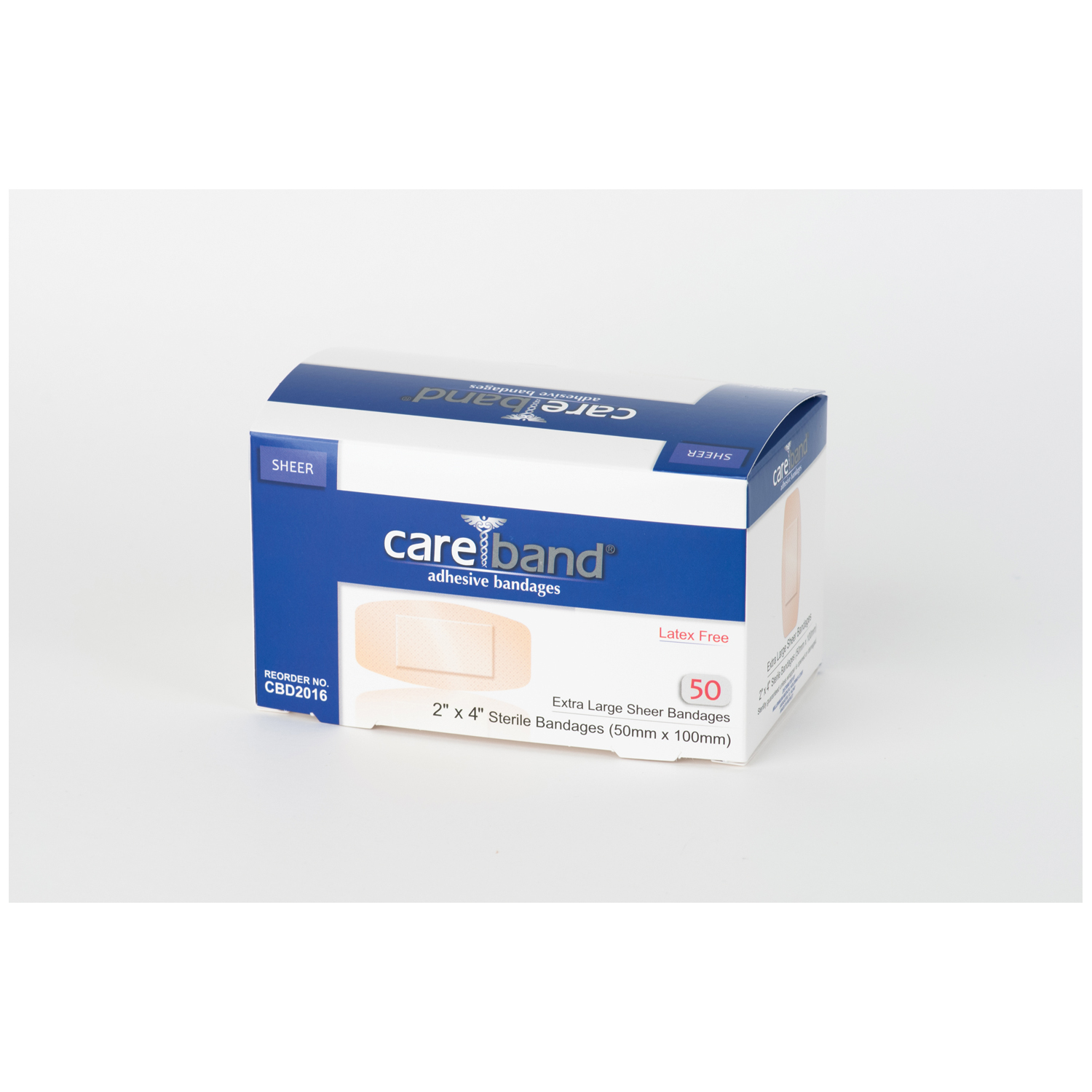 ASO CAREBAND SHEER ADHESIVE STRIP BANDAGES : CBD2016 CS              $40.36 Stocked