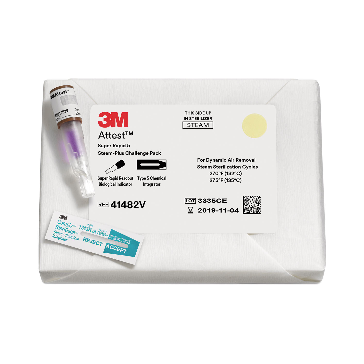 3M ATTEST BIOLOGICAL INDICATORS & TEST PACKS : 41482V CS                 $306.20 Stocked