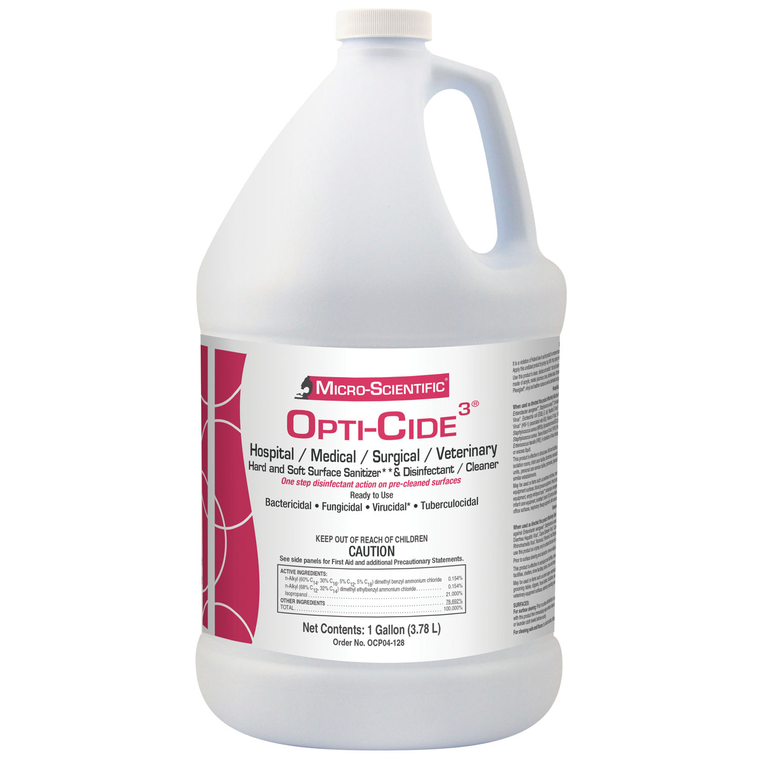 MICRO-SCIENTIFIC OPTI-CIDE3 DISINFECTANT : OCP04-128 EA     $29.45 Stocked