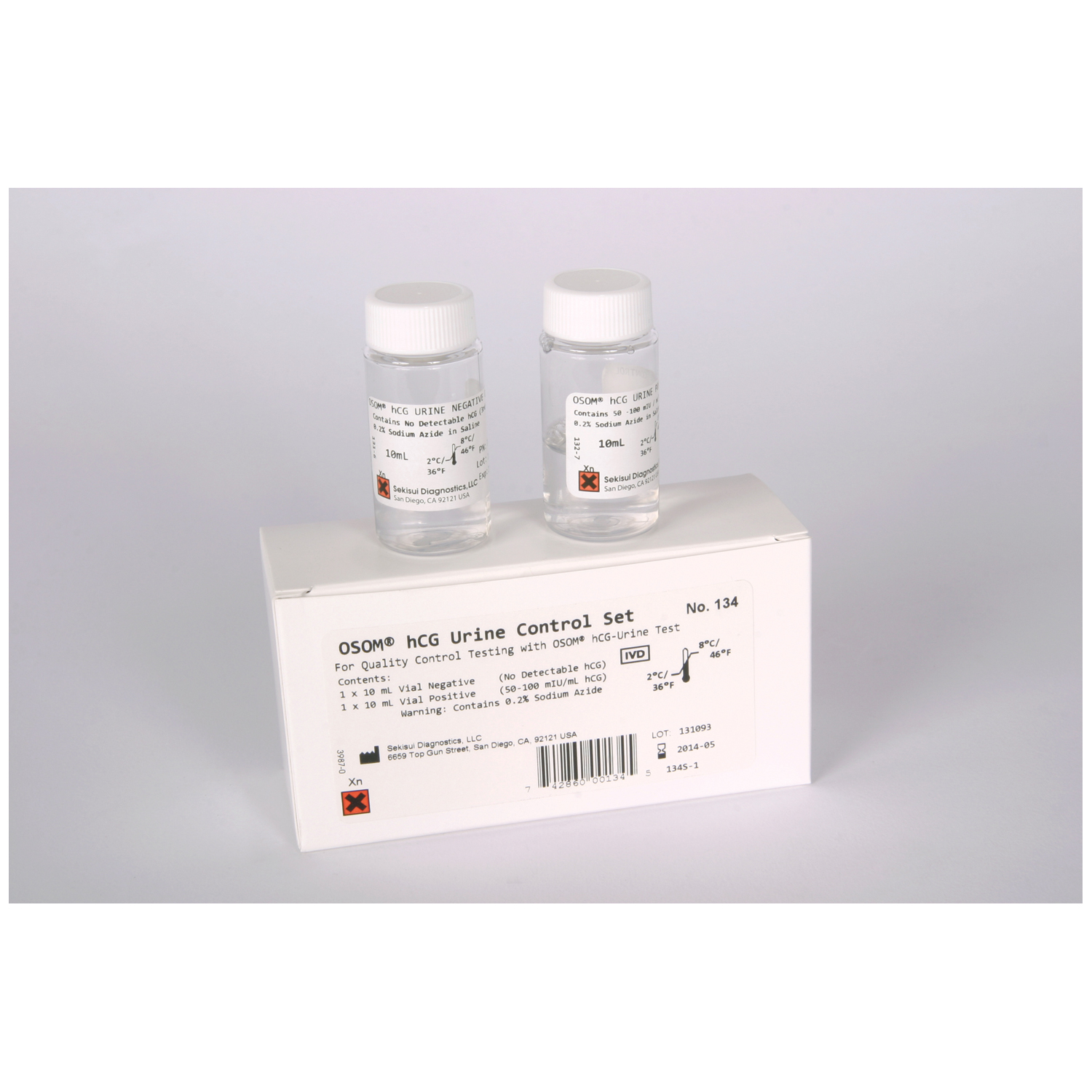 SEKISUI OSOM HCG URINE CONTROL SET : 134 EA       $28.17 Stocked