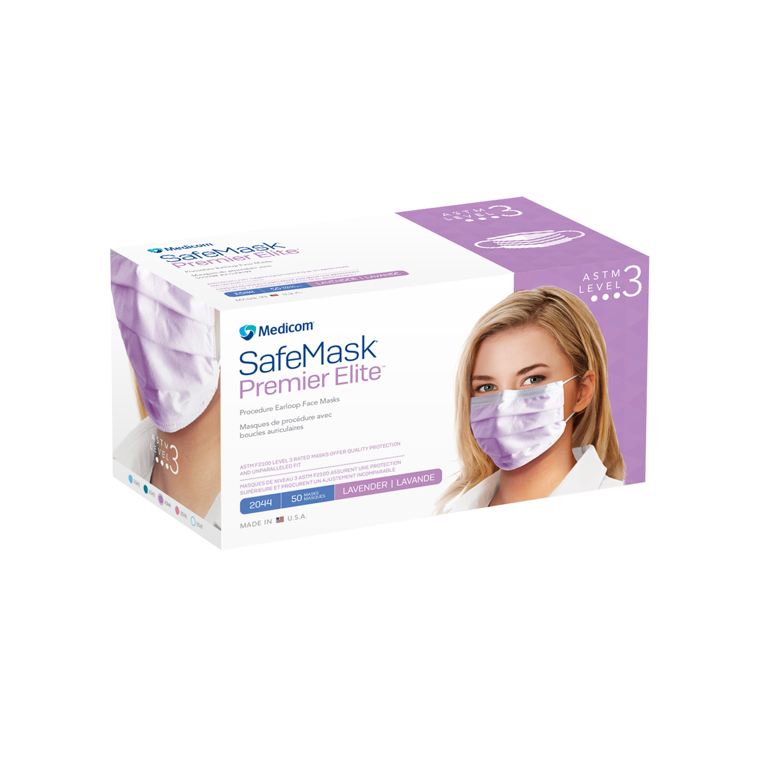 MEDICOM SAFE+MASK PREMIER ELITE EARLOOP MASK : 2044 BX $14.43 Stocked