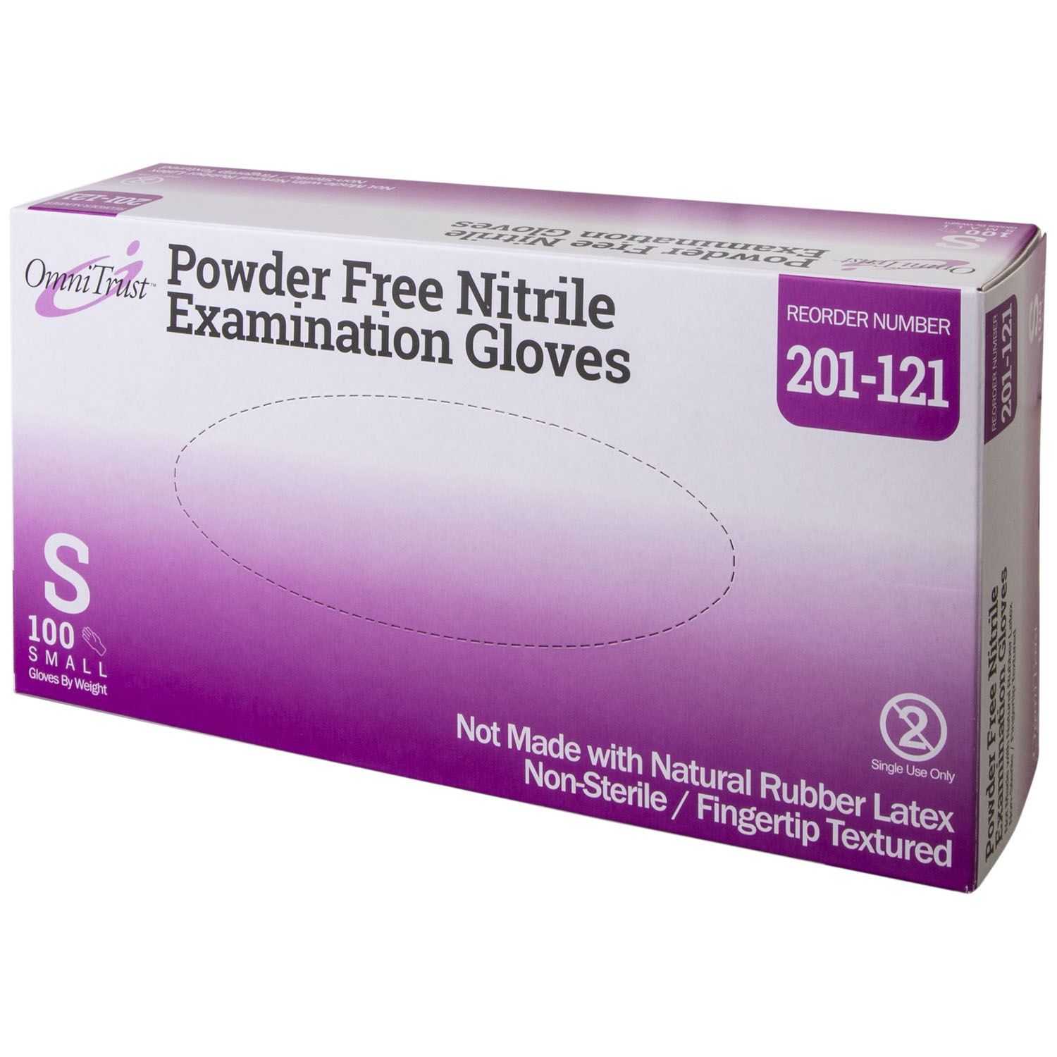 OMNI INTERNATIONAL OMNITRUST NITRILE POWDER FREE EXAMINATION GLOVE : 201-121 BX                $5.05 Stocked
