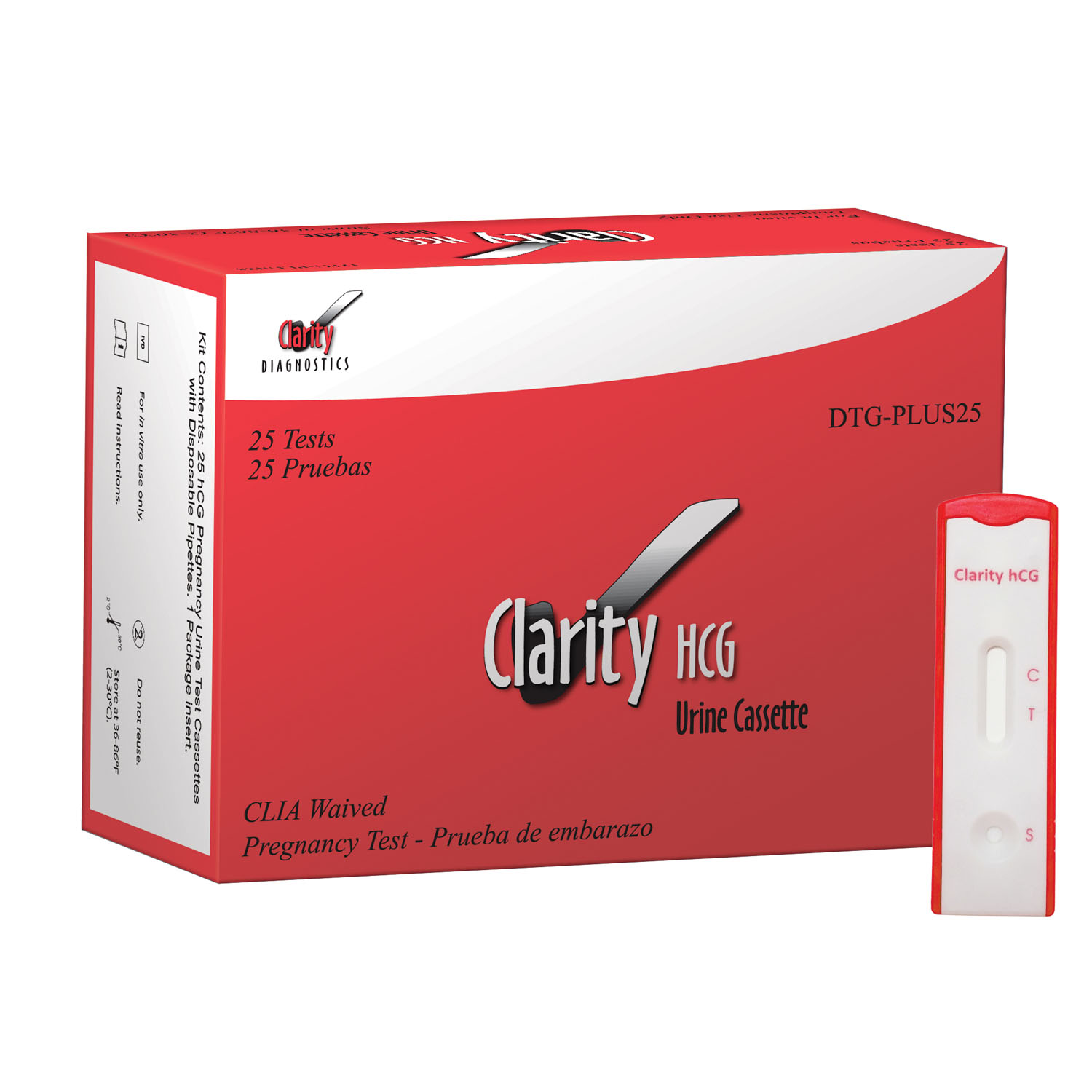 CLARITY DIAGNOSTICS PREGNANCY : DTG-PLUS25 BX     $22.90 Stocked