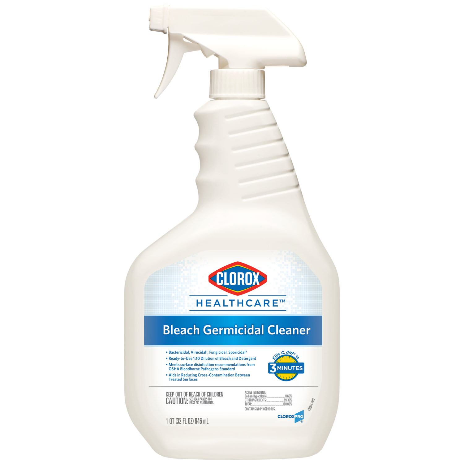 CLOROX HEALTHCARE BLEACH GERMICIDAL CLEANERS : 68970 EA        $17.17 Stocked