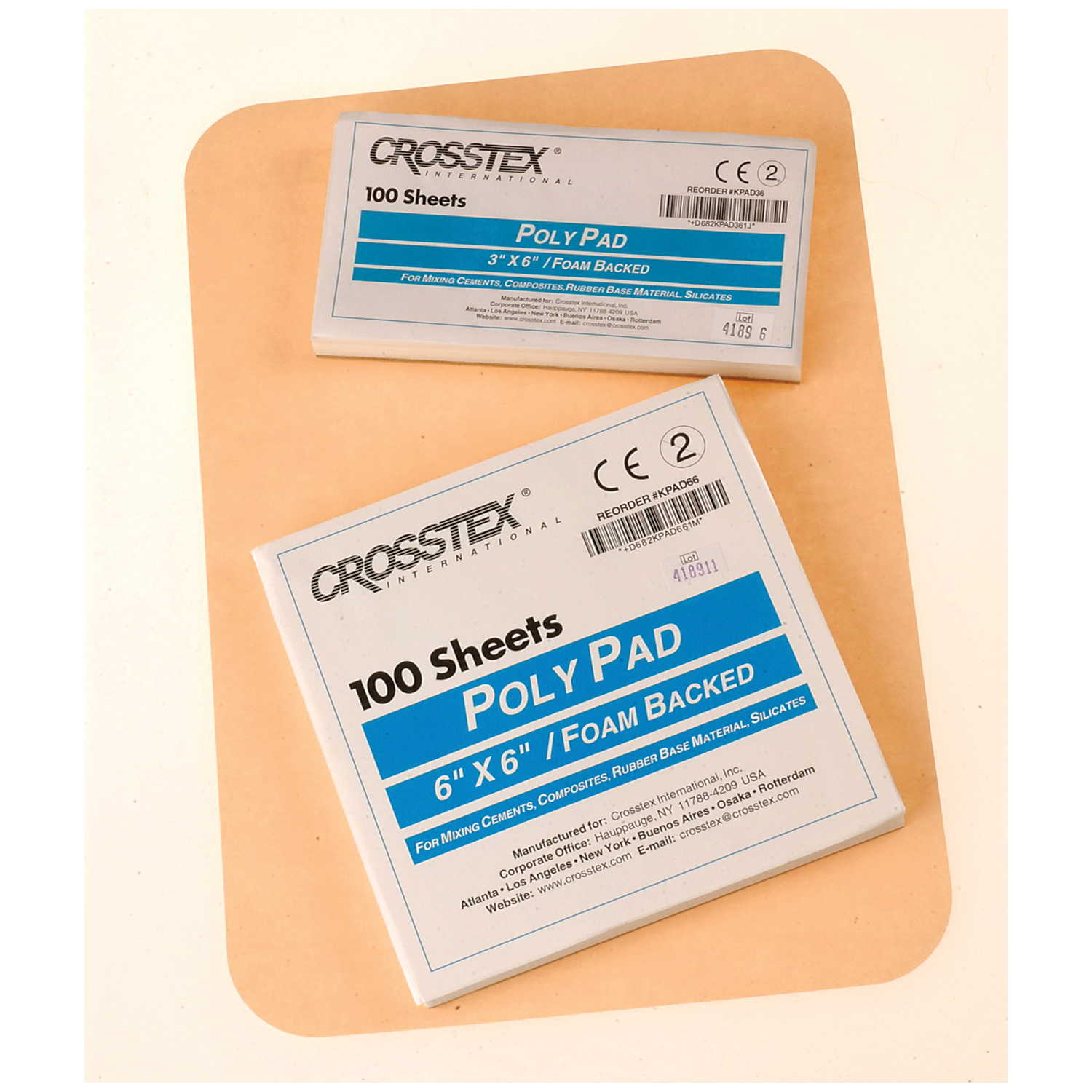 CROSSTEX MIXING PADS - POLY COATED : KPAD36 PK   $24.74 Stocked