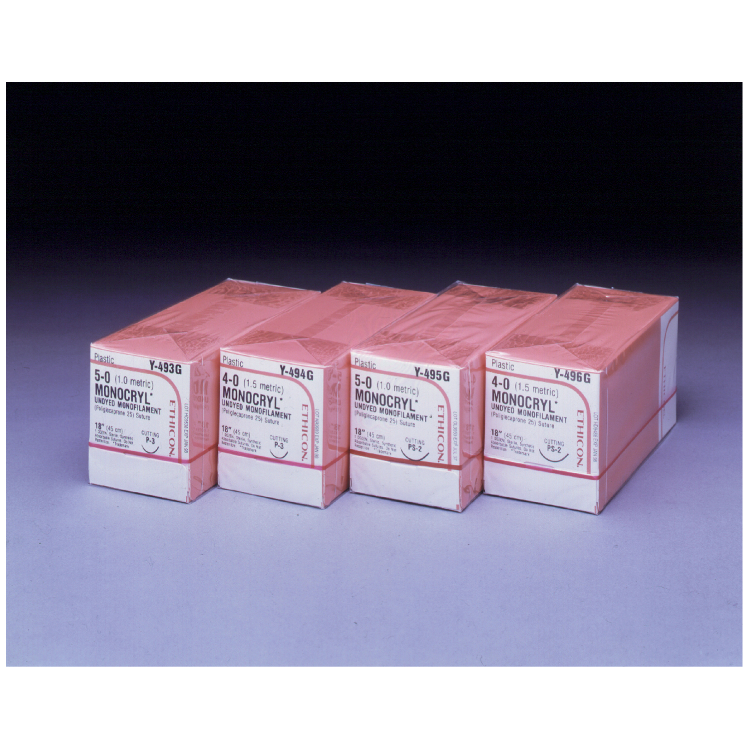 ETHICON MONOCRYL (POLIGLECAPRONE 25) SUTURES : Y493G BX               $409.41 Stocked