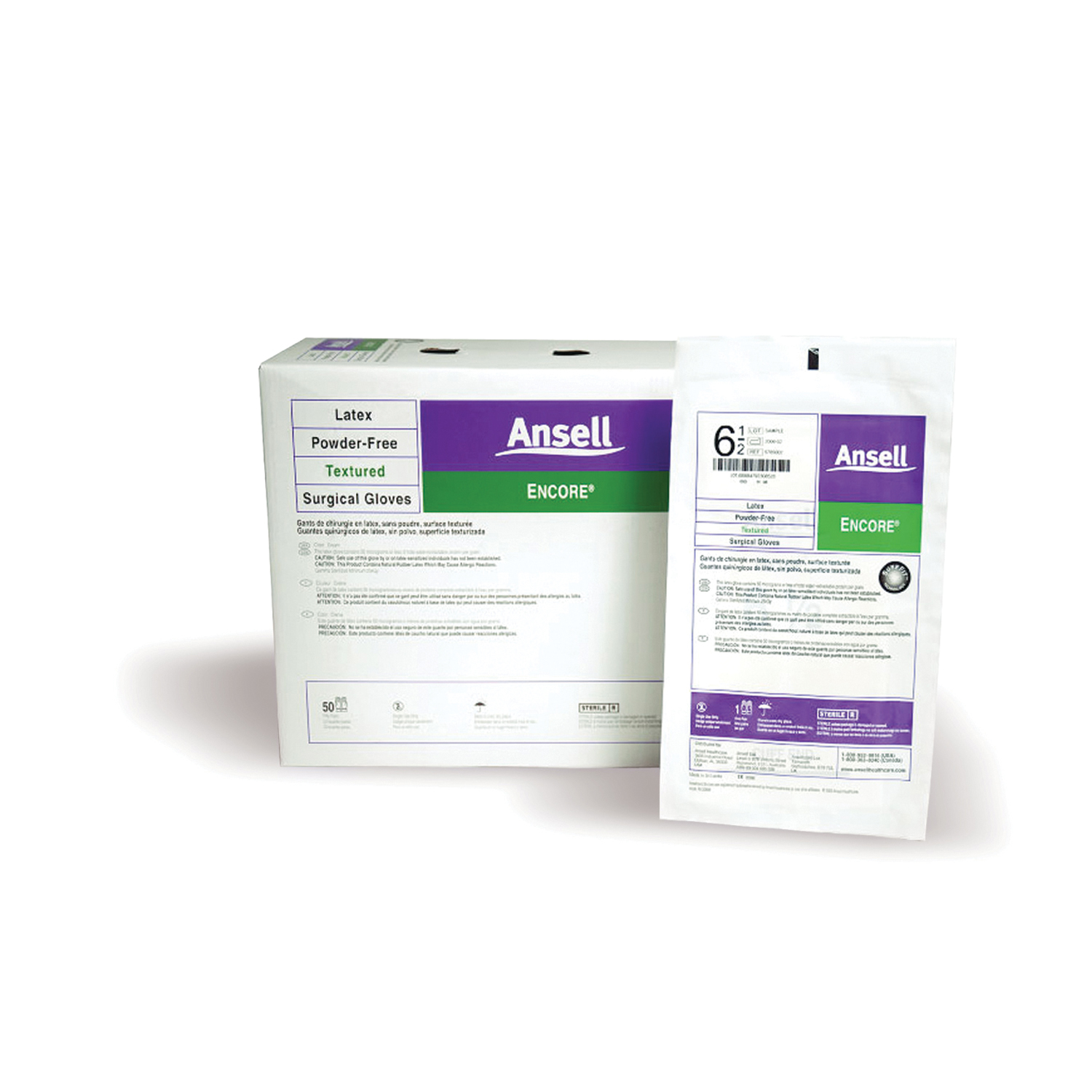 ANSELL ENCORE POWDER-FREE STERILE SURGICAL GLOVES : 5785007 BX   $78.87 Stocked