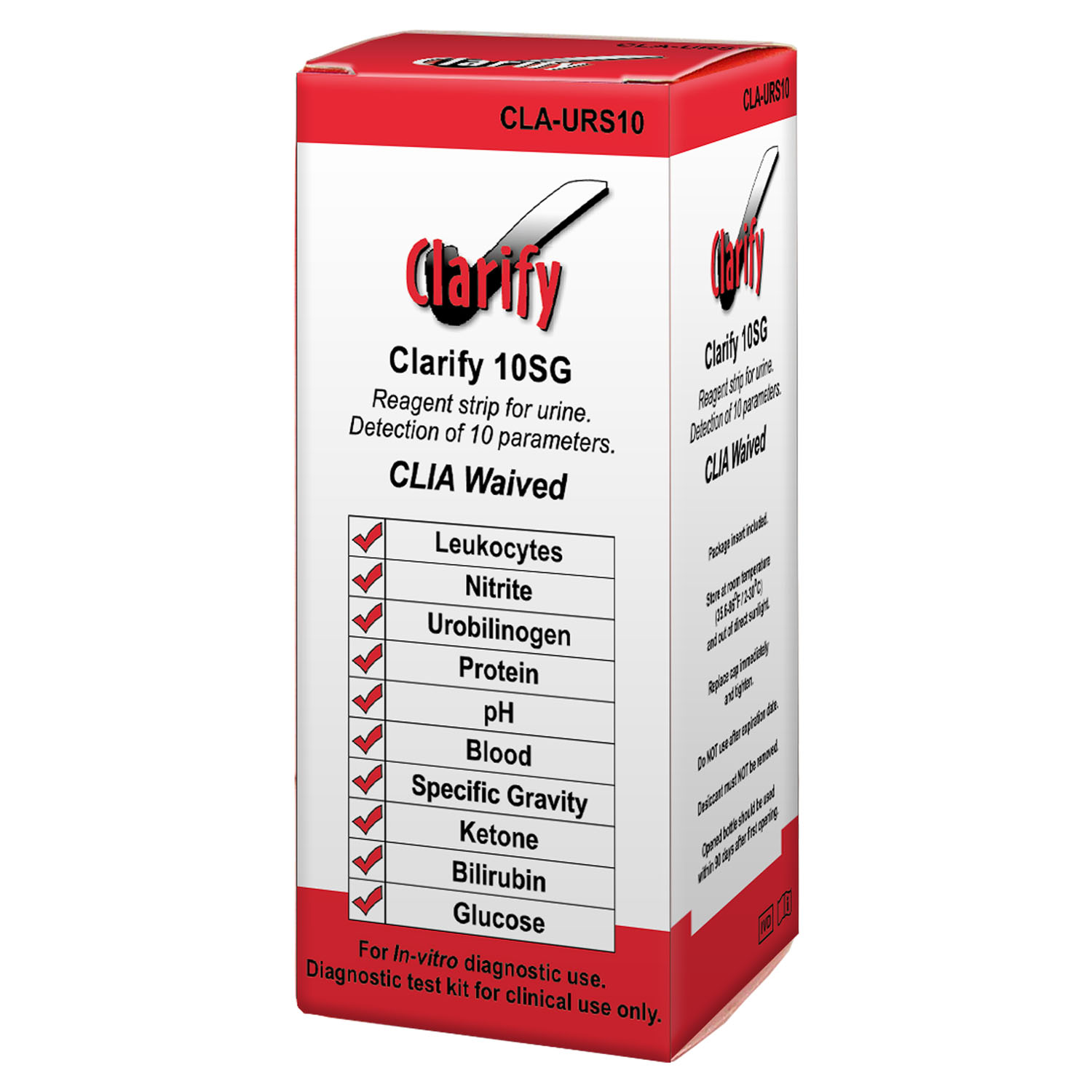 CLARITY DIAGNOSTICS URINALYSIS : CLA-URS10 BX     $15.13 Stocked