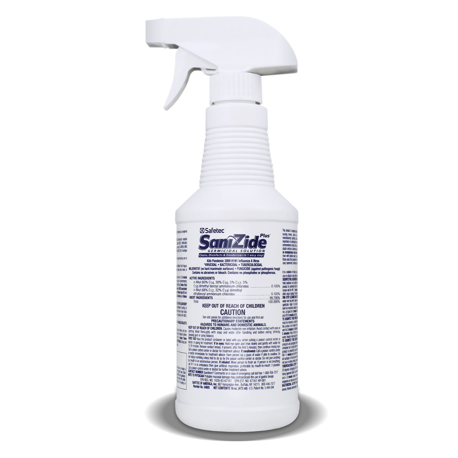 SAFETEC SANIZIDE PLUS SURFACE DISINFECTANT SPRAY : 34810 CS                    $36.93 Stocked