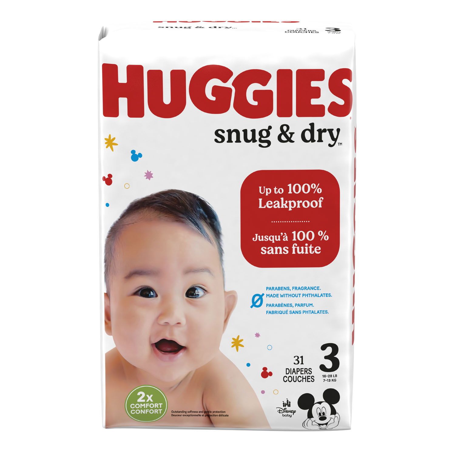 KIMBERLY-CLARK HUGGIES SNUG & DRY DIAPERS : 51471 PK