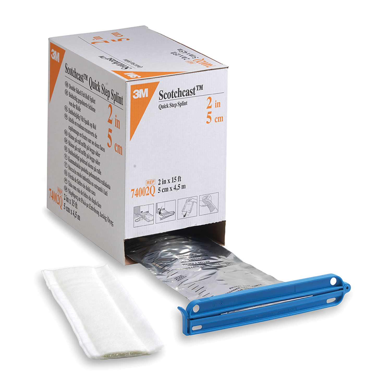 3M™ SCOTCHCAST™ QUICK STEP DOUBLE SIDED FELT ROLL SPLINT		74002Q