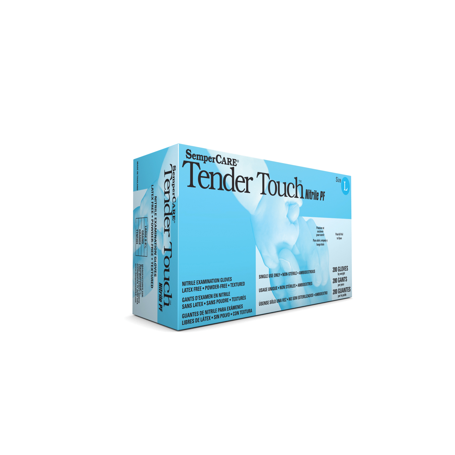 SEMPERMED SEMPERCARE TENDER TOUCH NITRILE GLOVE : TTNF201 CS                      $144.72 Stocked