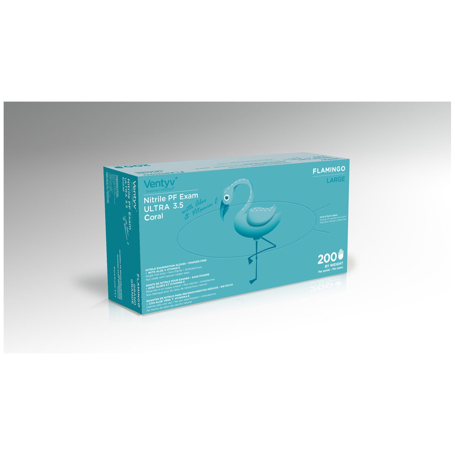 VENTYV NITRILE POWDER FREE EXAM GLOVE ULTRA 3.5 (FLAMINGO) : 10336106 CS $108.54 Stocked