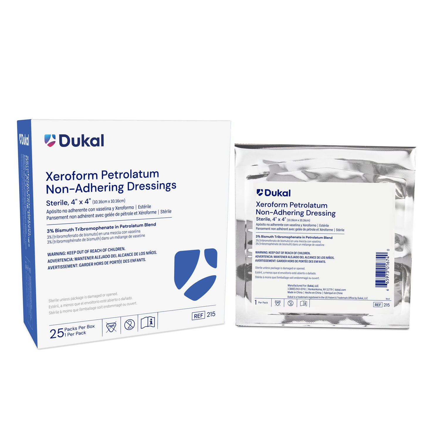 DUKAL ALBA XEROFORM PETROLATUM GAUZE DRESSINGS : 215 BX $18.57 Stocked