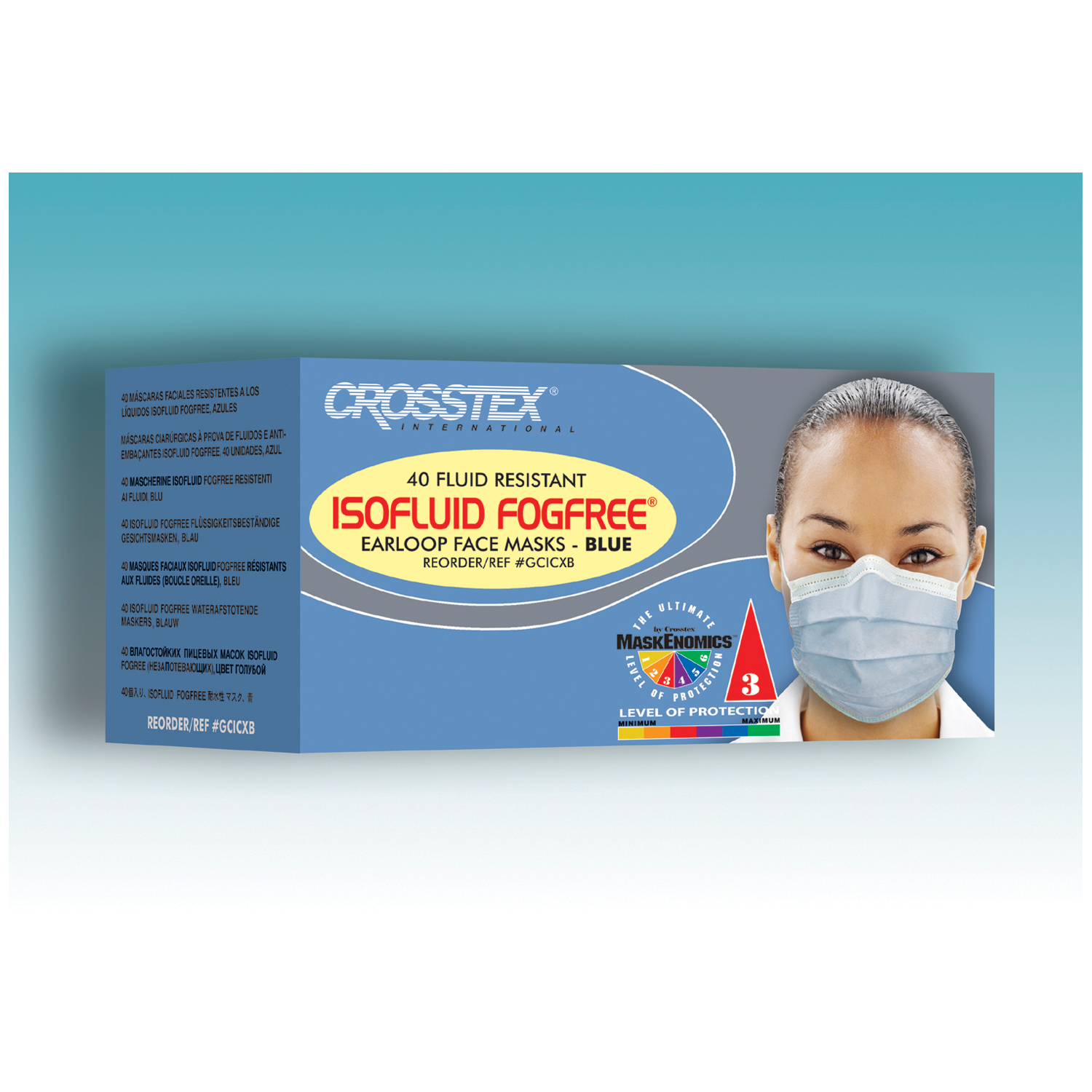 CROSSTEX ISOFLUID FOGFREE EARLOOP MASK : GCICXS CTN         $127.70 Stocked