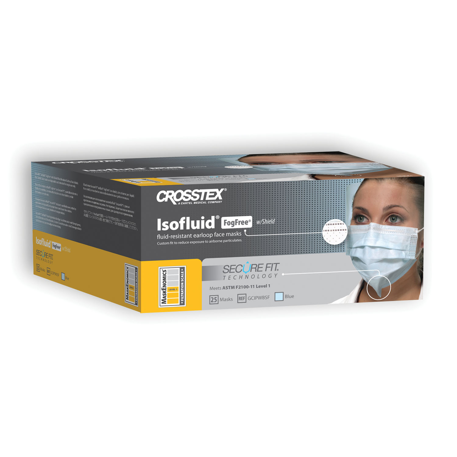 CROSSTEX SECUREFIT ISOFLUID FACE MASK : GCIPWBSF CTN         $158.82 Stocked