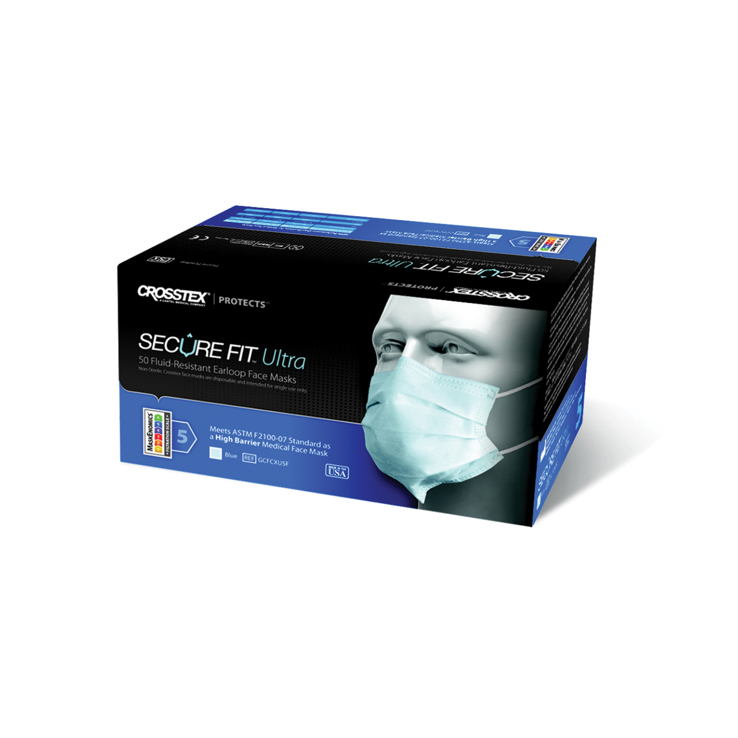 CROSSTEX SECUREFIT ULTRA SENSITIVE EARLOOP MASK : GCFCXUSF CTN   $180.23 Stocked