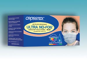 CROSSTEX ULTRA NO-FOG® EARLOOP MASK : GCFCX CTN