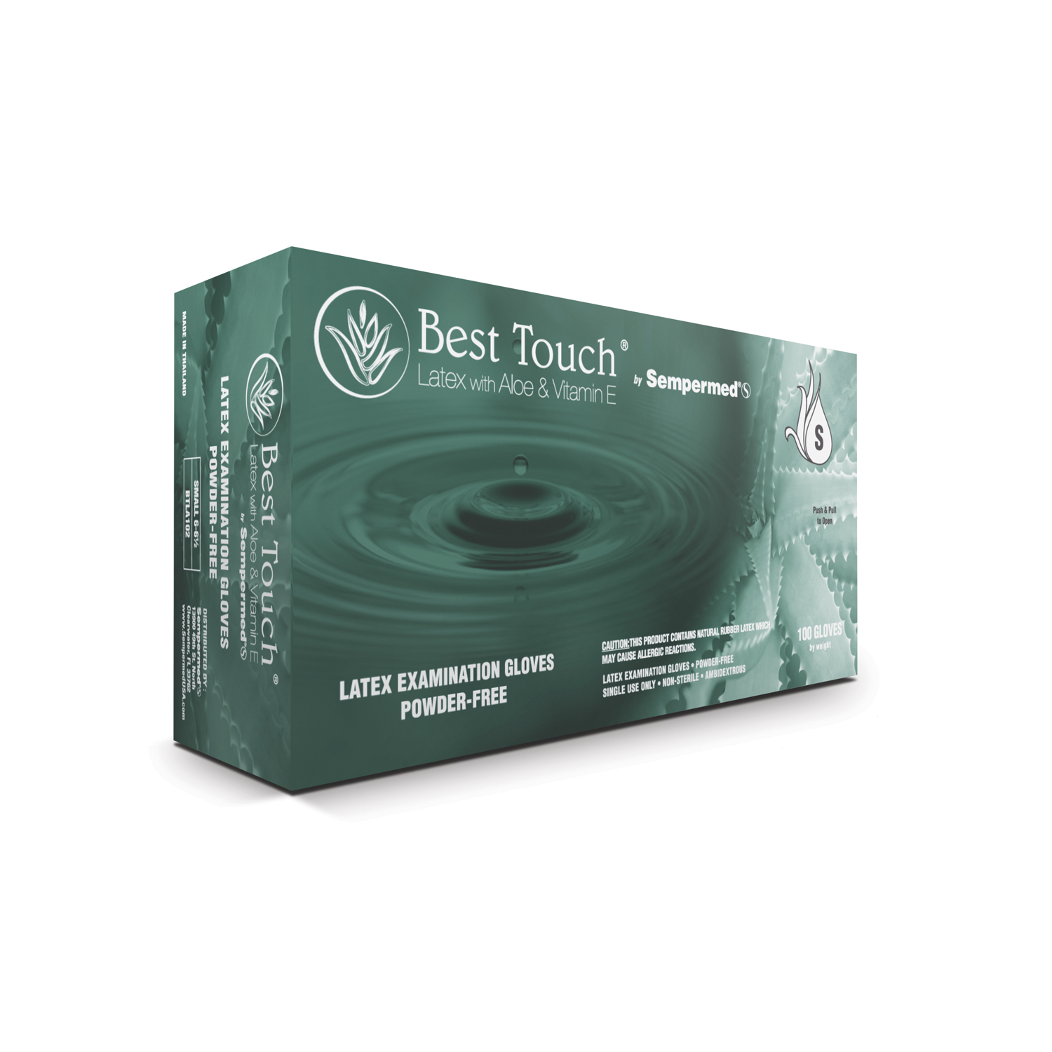 SEMPERMED BEST TOUCH LATEX GLOVES WITH ALOE & VITAMIN E : BTLA102 BX    $11.83 Stocked