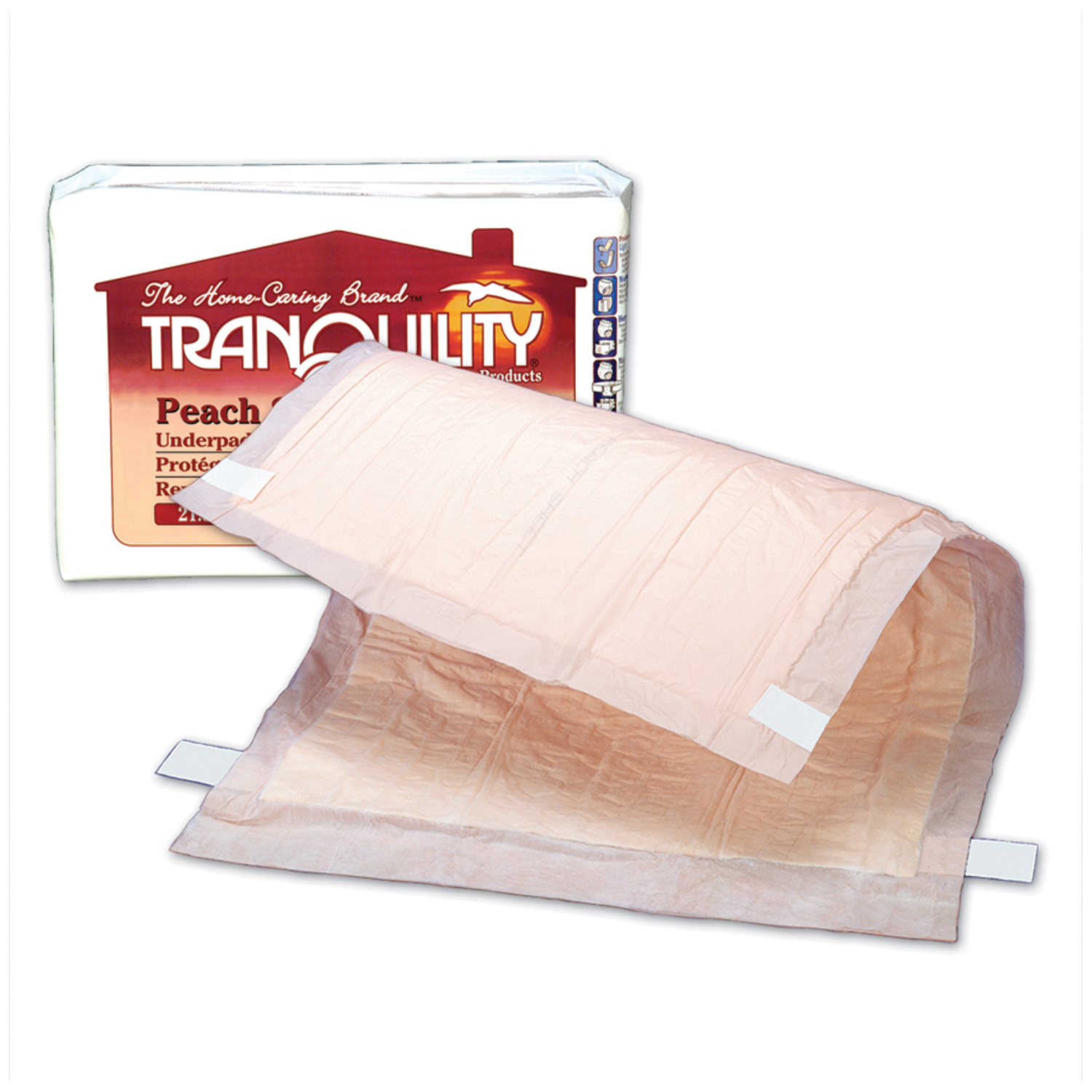 PRINCIPLE BUSINESS TRANQUILITY PEACH SHEET UNDERPAD : 2074 CS               $75.25 Stocked