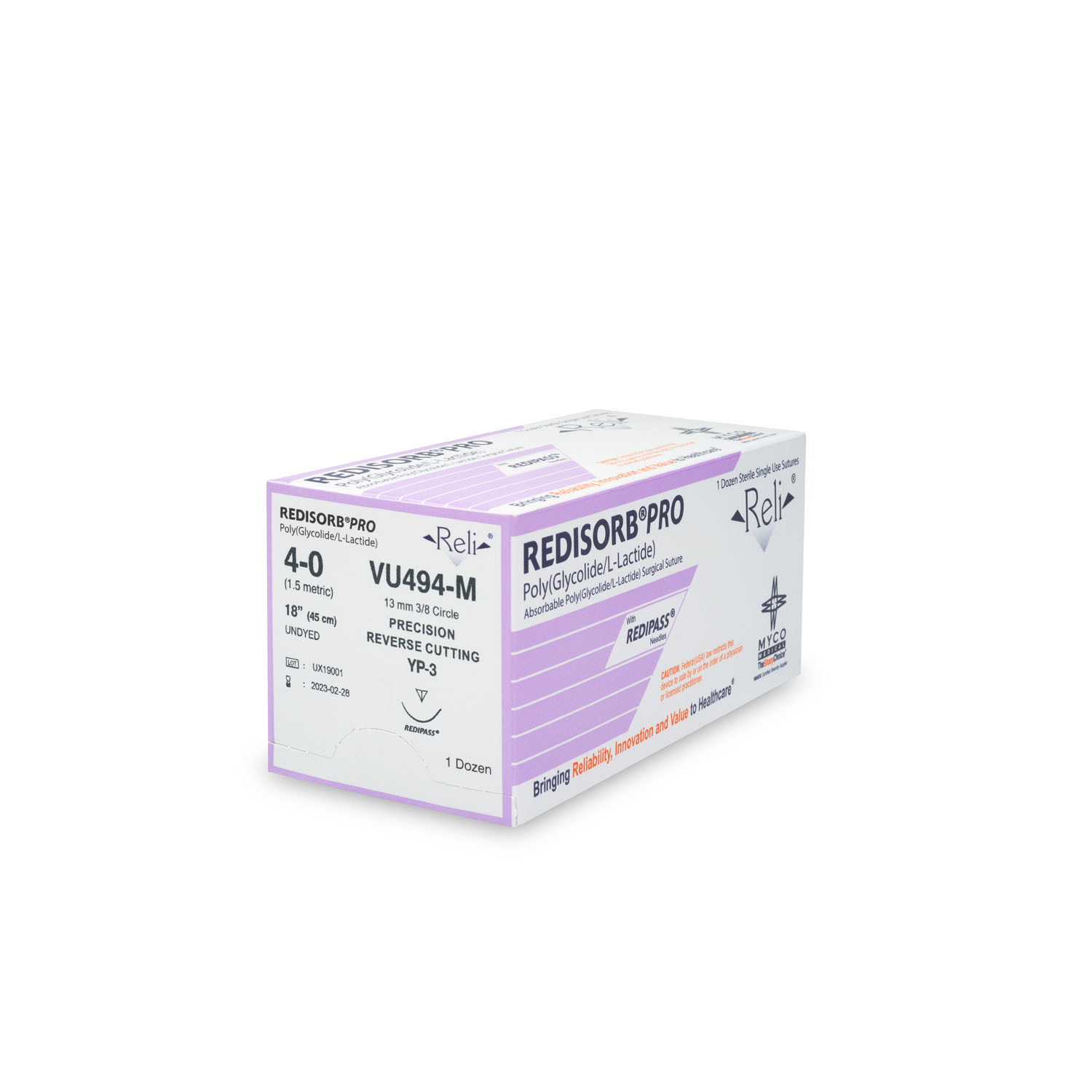 MYCO RELI PRO SUTURE : VU494-M BX $54.54 Stocked