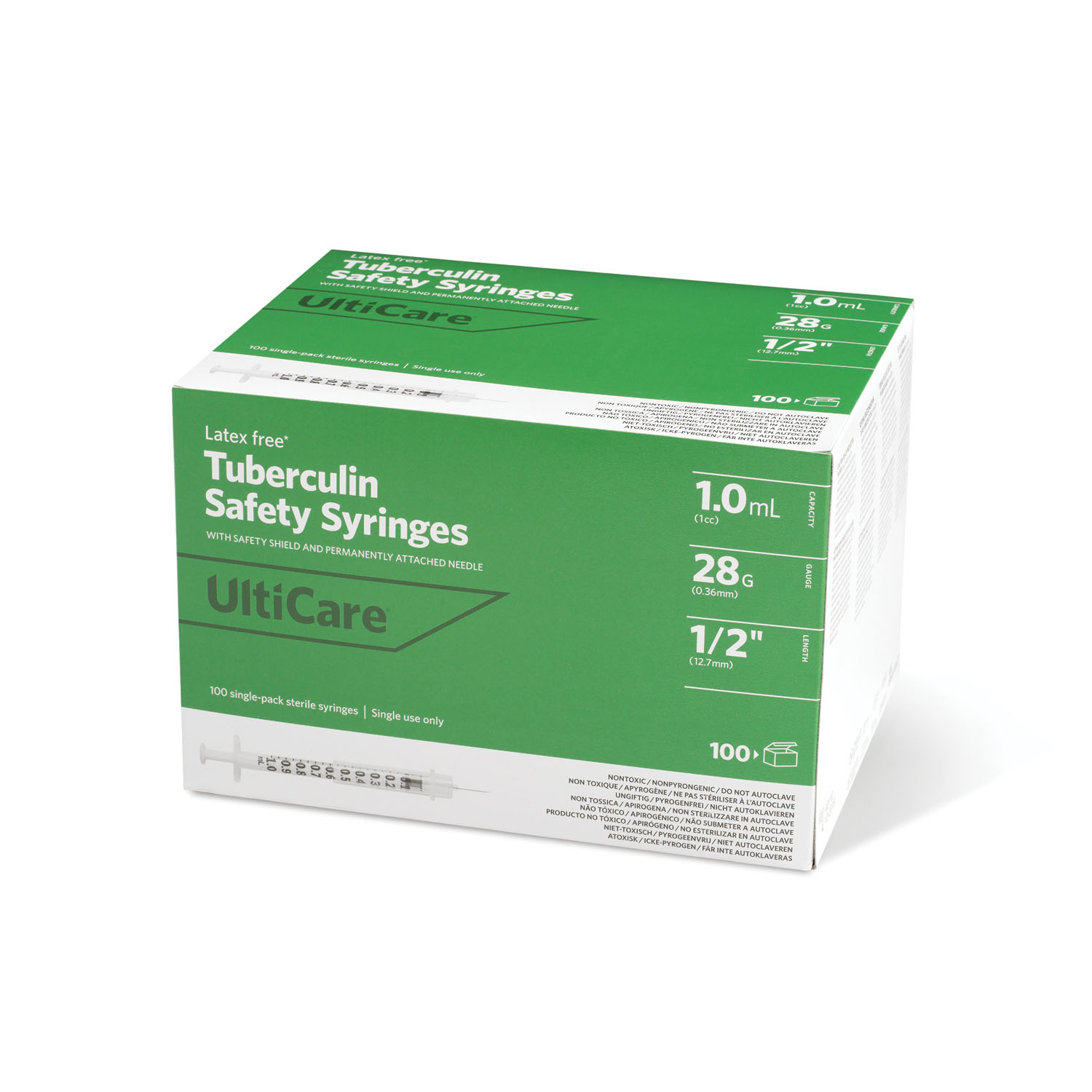 ULTIMED ULTICARE TUBERCULIN SAFETY SYRINGES : 63002 BX $36.80 Stocked