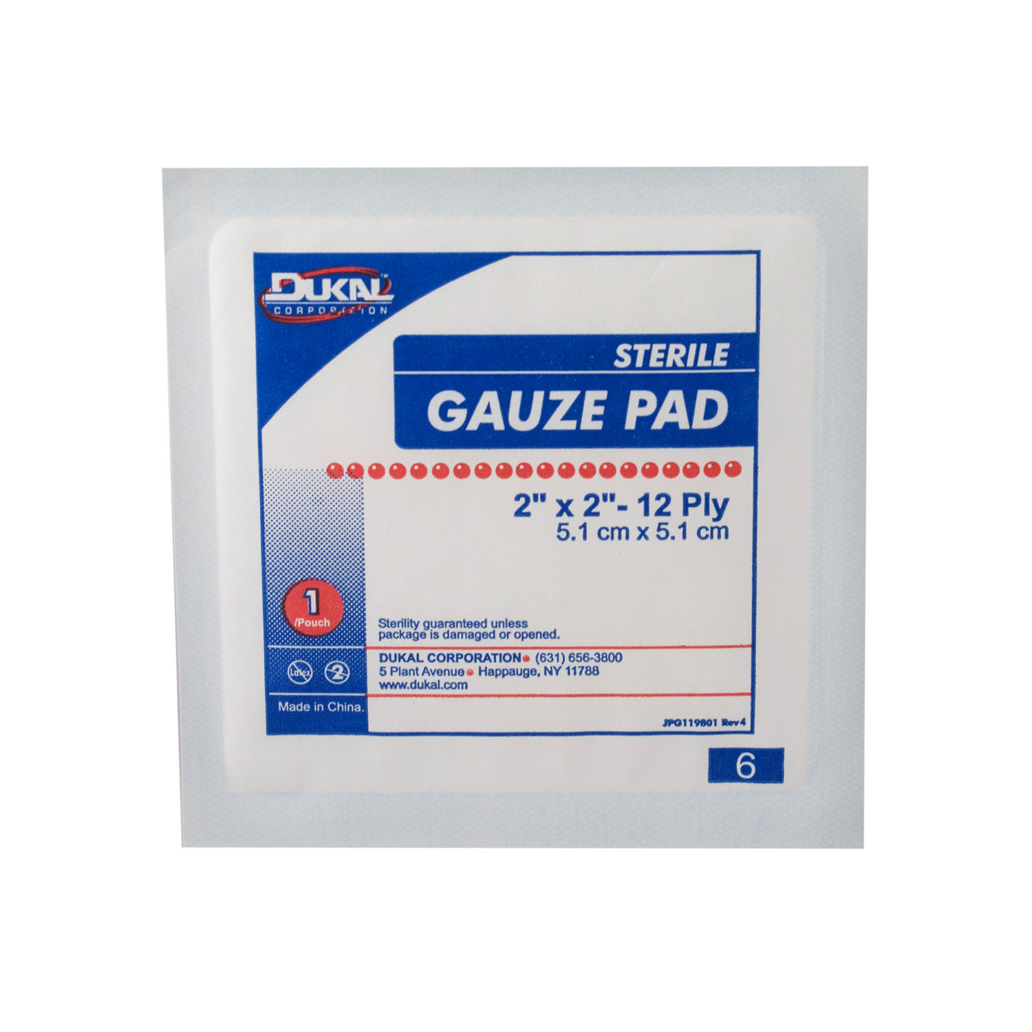 DUKAL GAUZE PADS : 1212-25 CS                      $48.88 Stocked