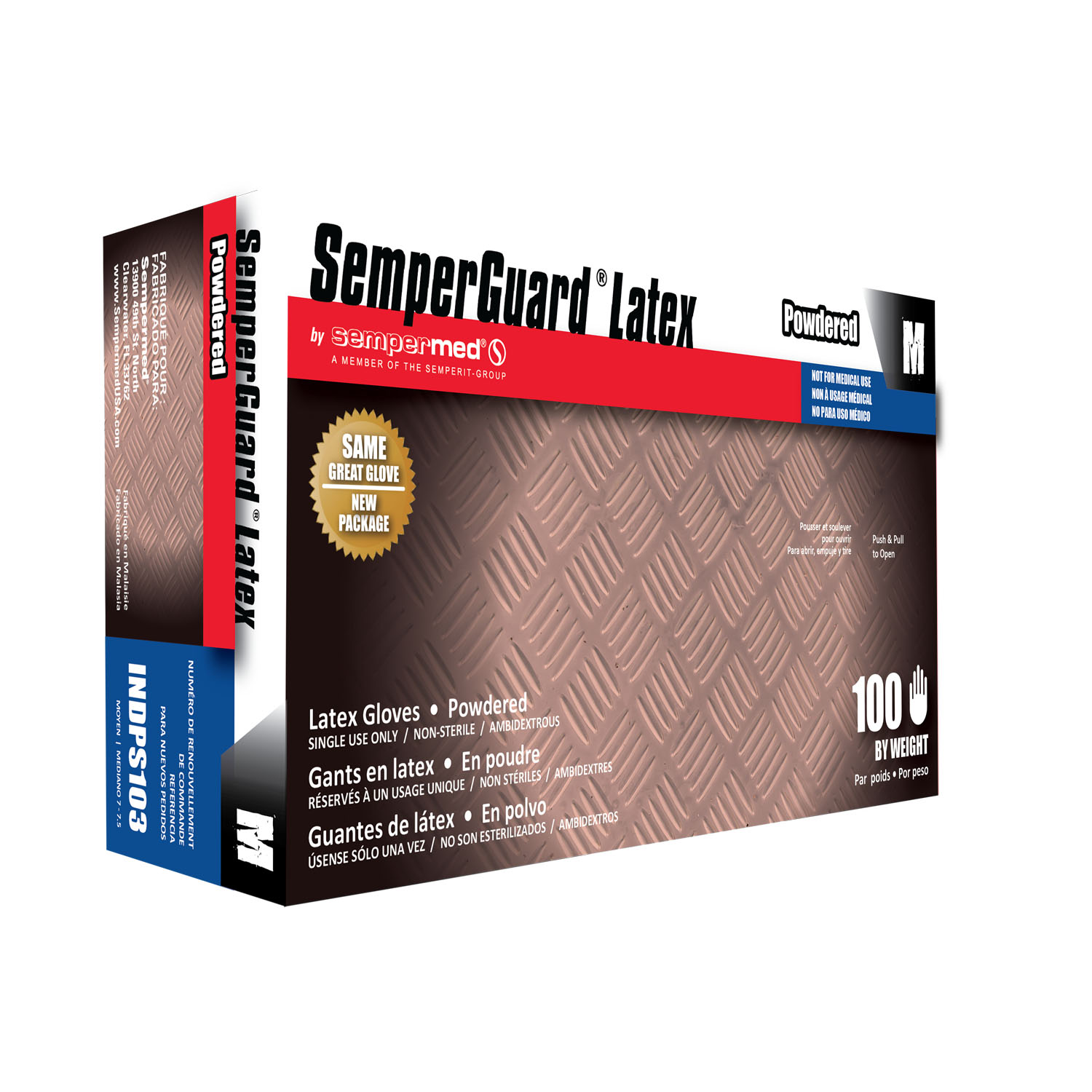 HARPS USA SEMPERGUARD LATEX POWDERED GLOVE : INDPS103 BX $6.03 Stocked