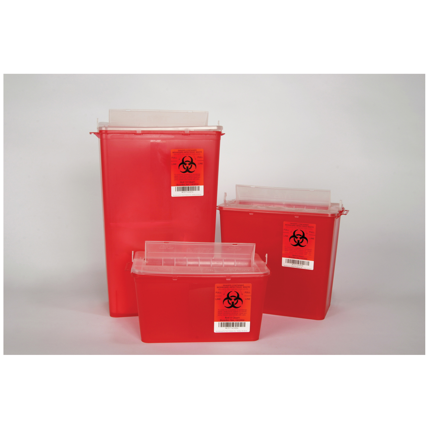 PLASTI HORIZONTAL ENTRY SHARPS CONTAINERS : 145014 CS                                                                                                                                                                                                          