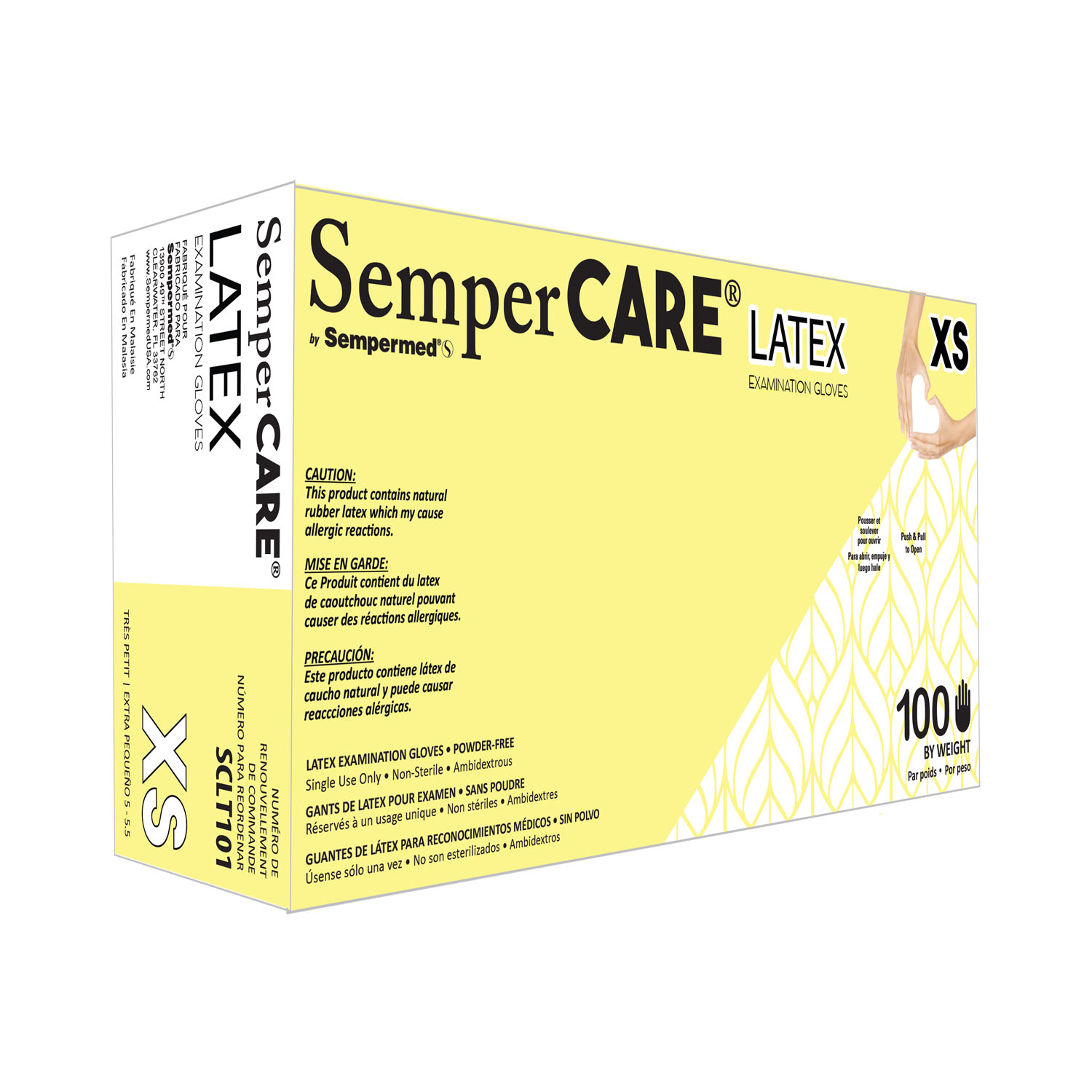 HARPS USA SEMPERCARE LATEX EXAM GLOVES - POWDER-FREE : SCLT101 CS                                                                                                                                             $58.63 Stocked