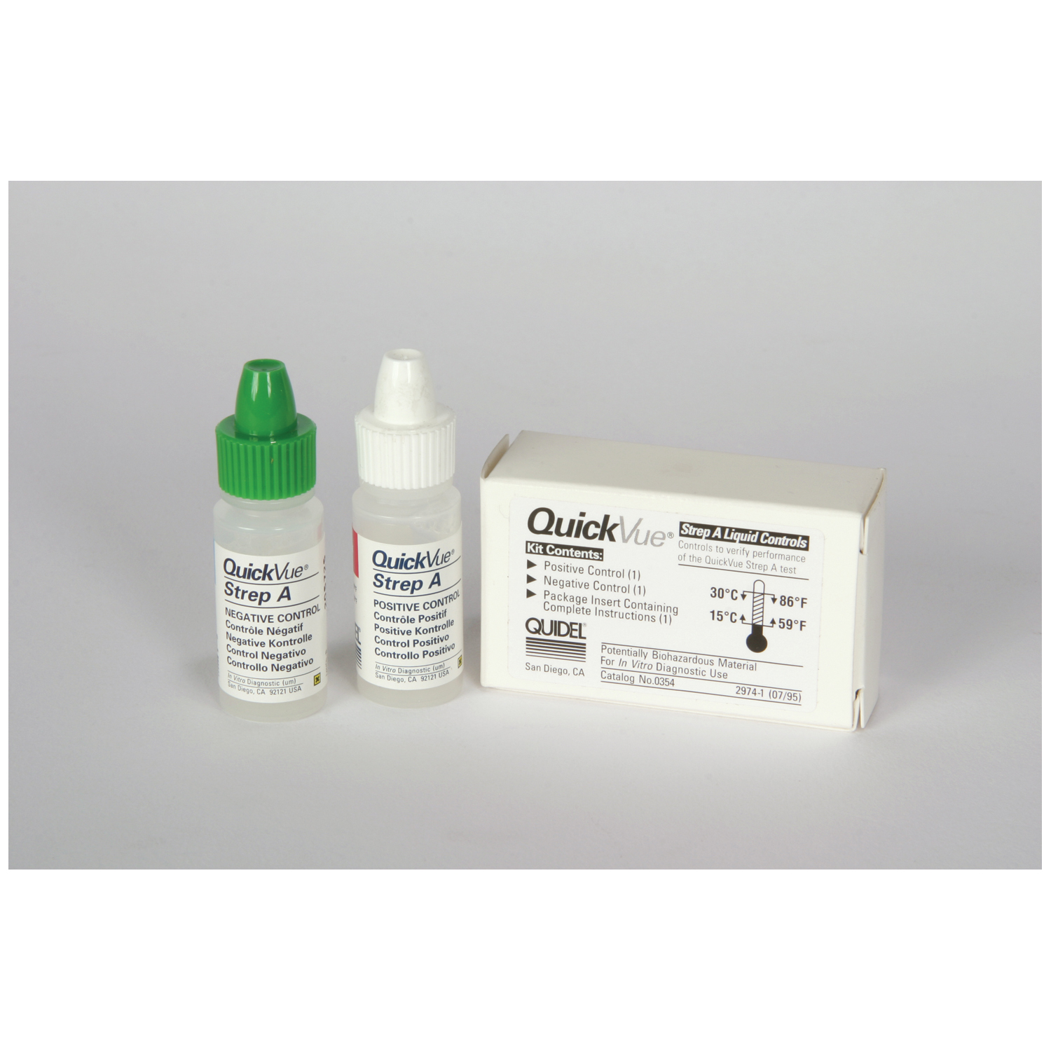 QUIDEL STREP A LIQUID CONTROL SET : 0354 BTL $28.70 Stocked