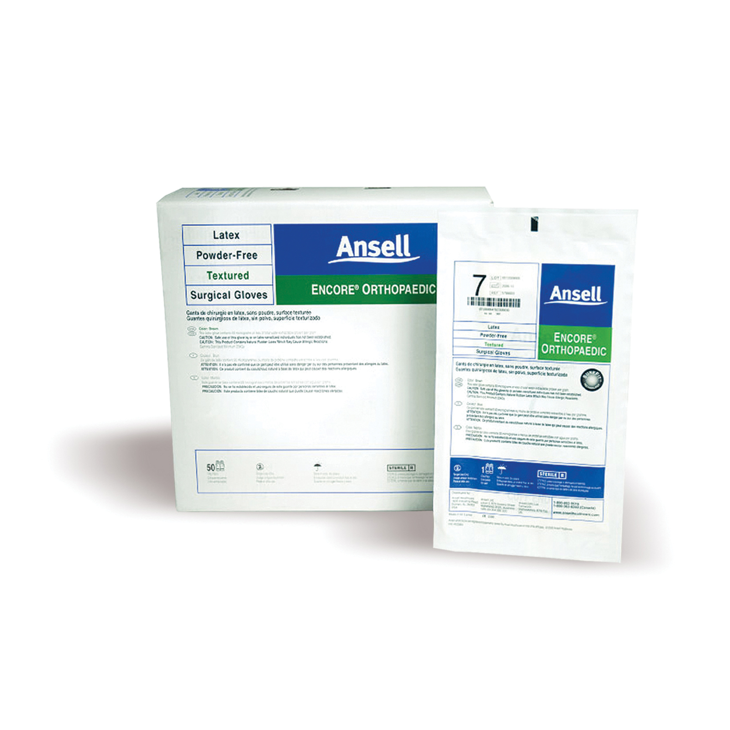 ANSELL ENCORE POWDER-FREE ORTHOPAEDIC STERILE SURGICAL GLOVES : 5788003 CS                                                                                                                                                                                     