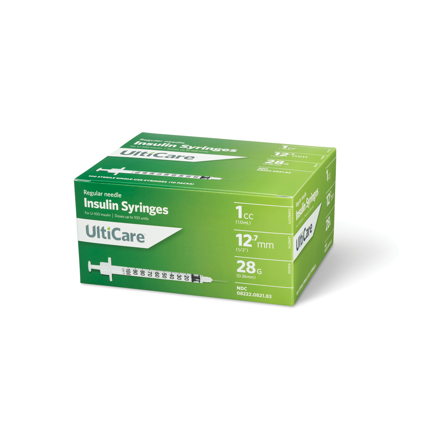 ULTIMED ULTICARE INSULIN SYRINGES : 8218 BX                               $19.82 Stocked