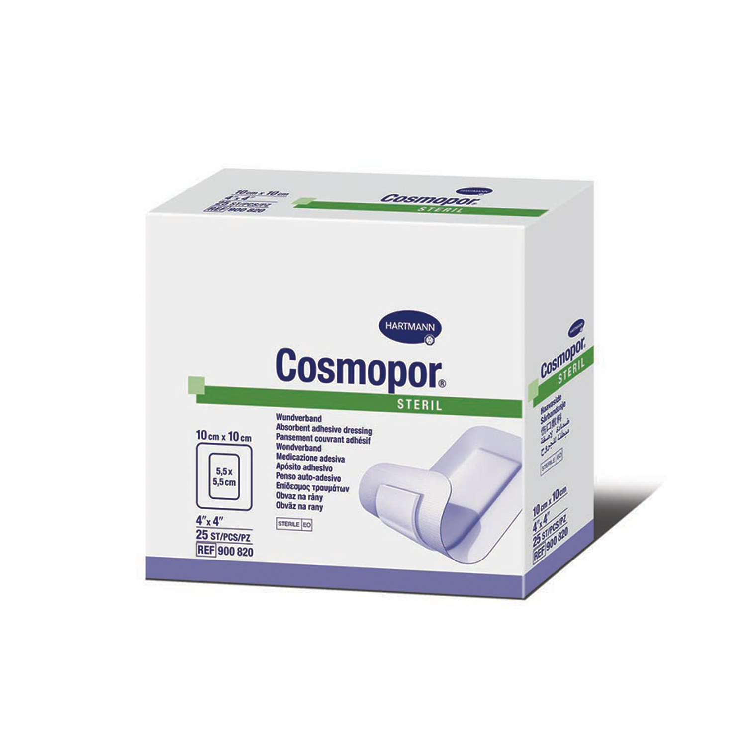 HARTMANN USA COSMOPOR STERILE LF ADHESIVE WOUND DRESSING : 900820 BX