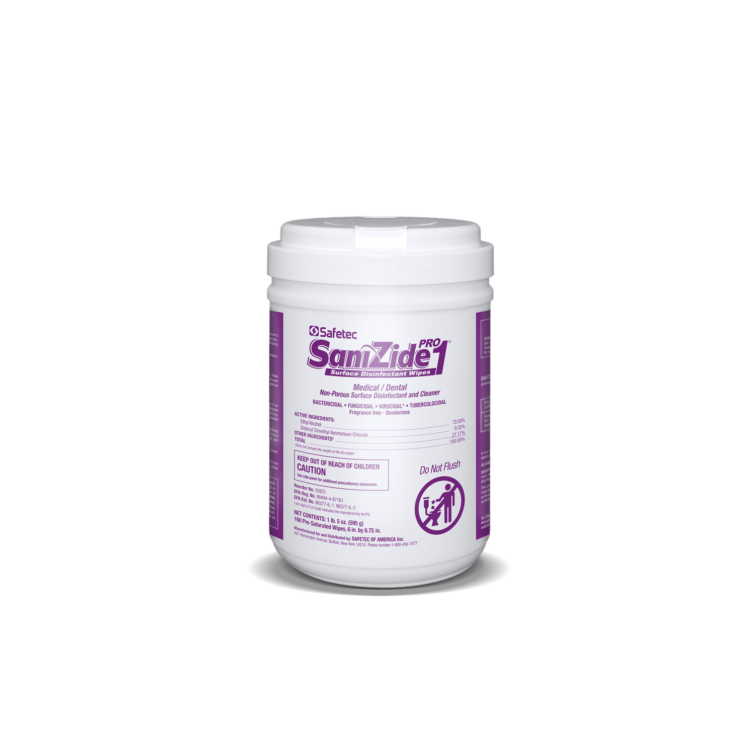 SAFETEC SANIZIDE PRO 1 SURFACE DISINFECTANT : 35923 EA                                       $7.33 Stocked