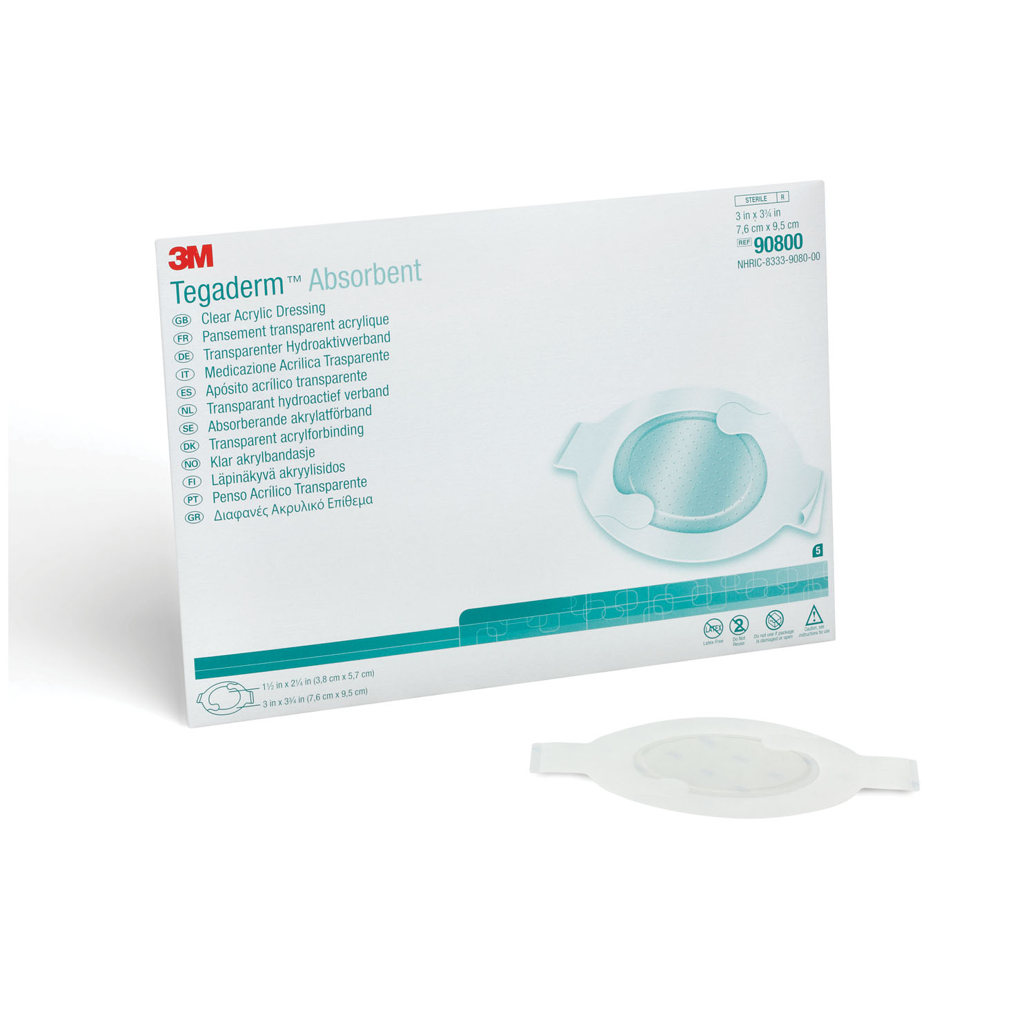 SOLVENTUM TEGADERM ABSORBENT CLEAR ACRYLIC DRESSINGS : 90800 BX $41.89 Stocked