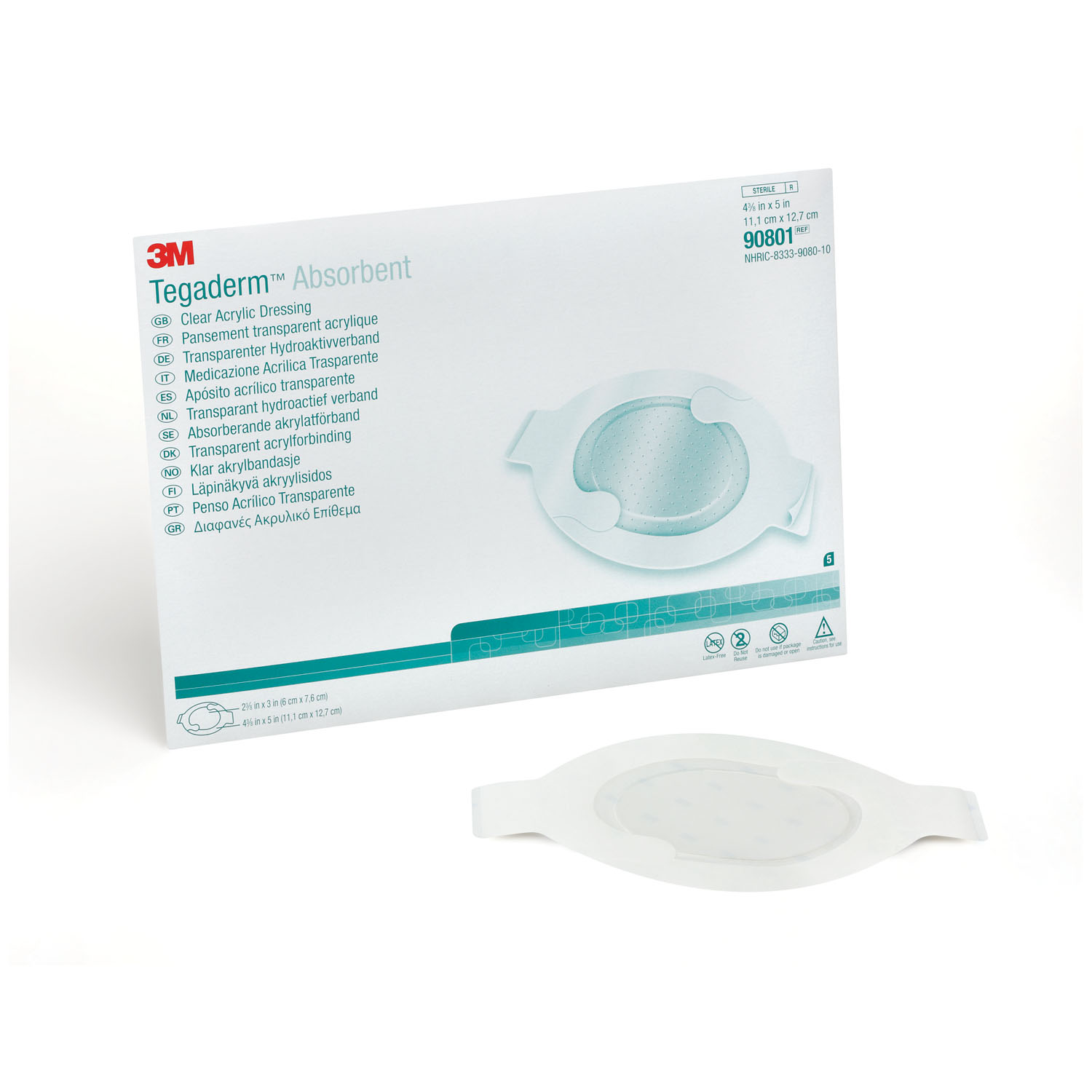 SOLVENTUM TEGADERM ABSORBENT CLEAR ACRYLIC DRESSINGS : 90801 CS     $225.23 Stocked