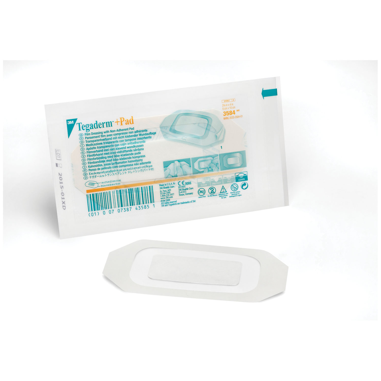 3M TEGADERM + PAD FILM DRESSING WITH NON-ADHERENT PAD : 3584 BX                 $53.36 Stocked