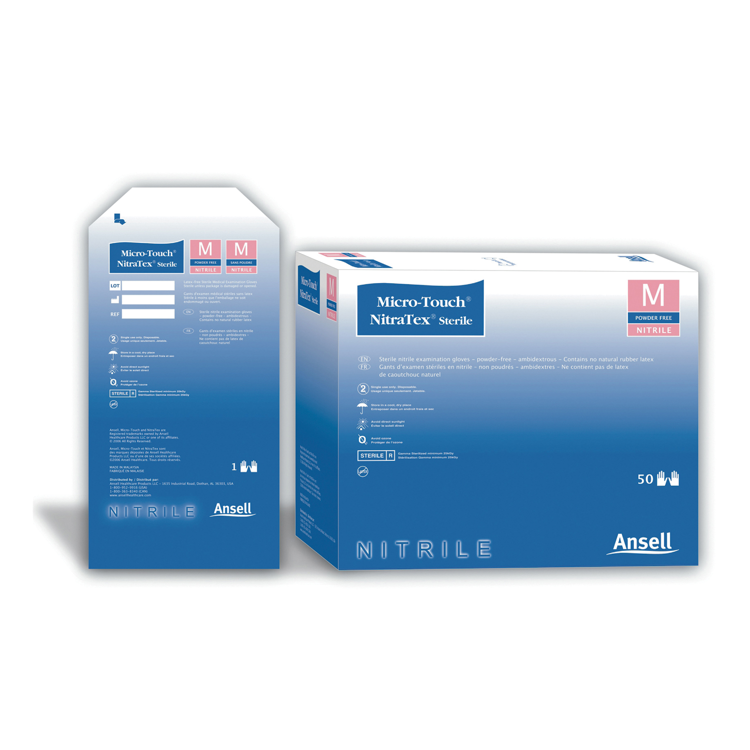 ANSELL MICRO-TOUCH NITRATEX STERILE EXAM GLOVES : 6034151 BX        $54.66 Stocked