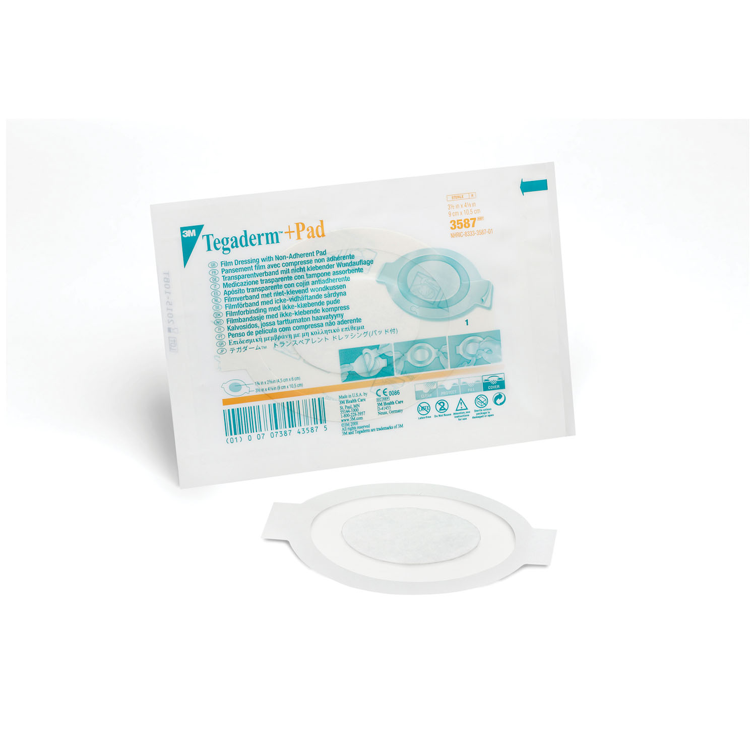 SOLVENTUM TEGADERM + PAD FILM DRESSING WITH NON-ADHERENT PAD : 3587 BX   $39.10 Stocked