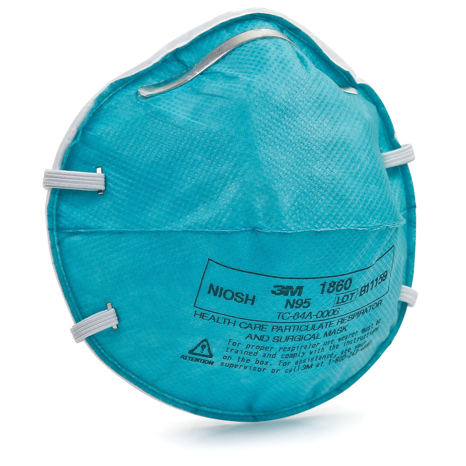 3M N95 PARTICULATE RESPIRATOR & SURGICAL MASK : 1860 CS                                                                                                                                                                                                      