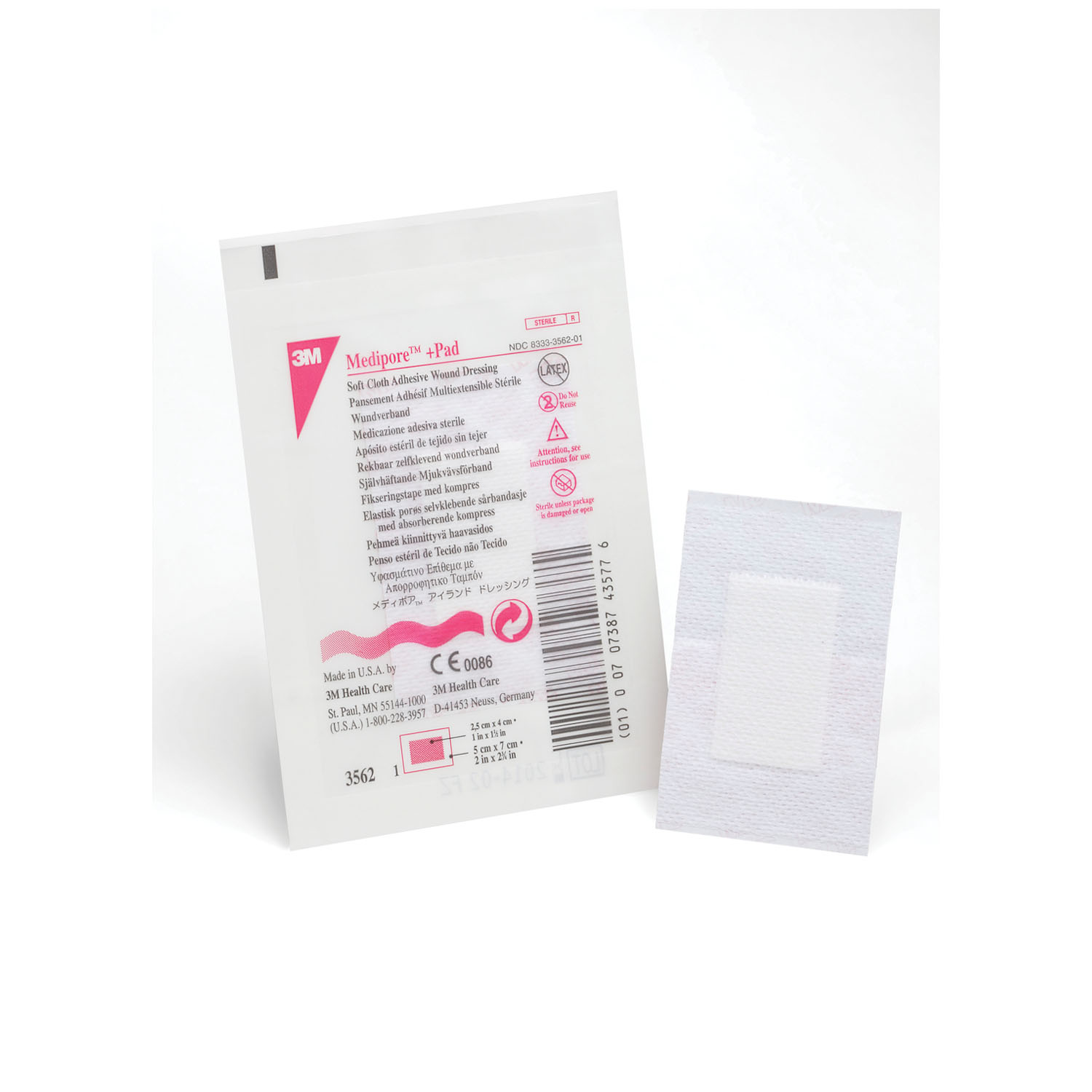 SOLVENTUM MEDIPORE +PAD SOFT CLOTH ADHESIVE WOUND DRESSING : 3562 BX        $23.19 Stocked