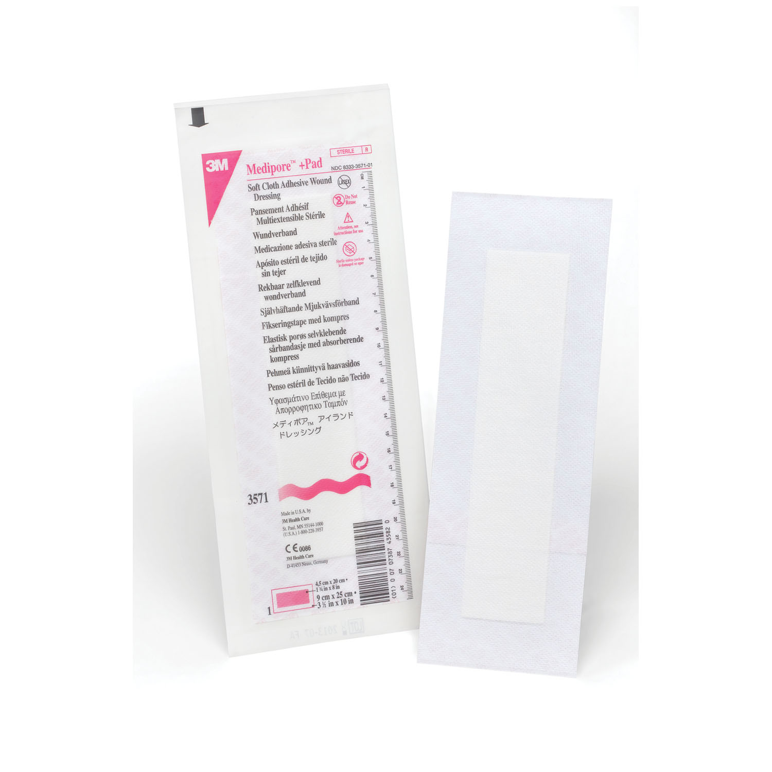 SOLVENTUM MEDIPORE +PAD SOFT CLOTH ADHESIVE WOUND DRESSING : 3571 CS     $164.77 Stocked